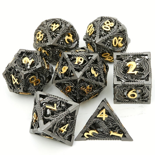 Hollow Polyhedron Dragon Metal Dice