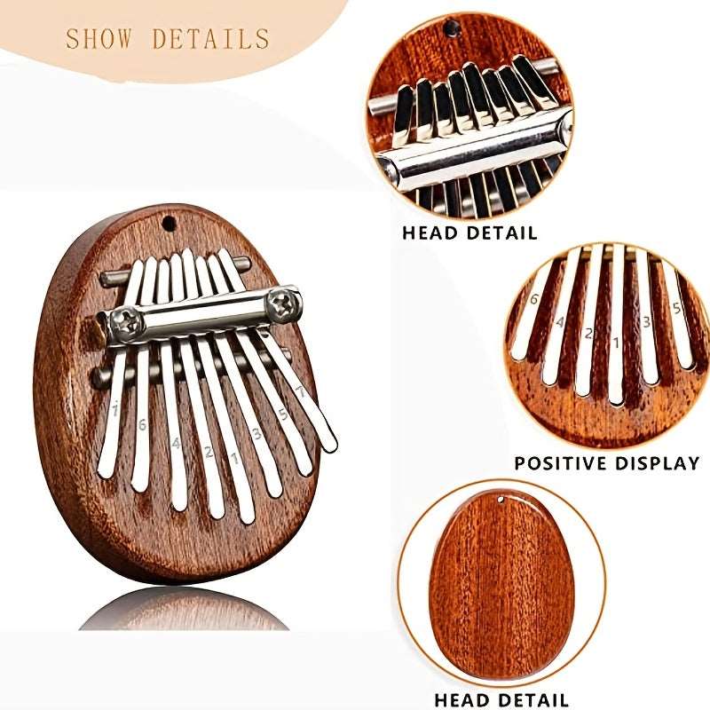 8 Key Mini Kalimba High Quality Exquisite Finger Thumb Piano Marimba Musical Good Accessory Pendant Gift - Cykapu