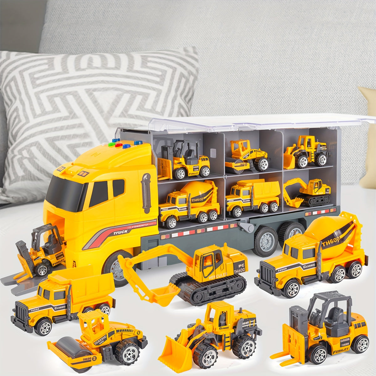 Engineering Die-cast Construction Car Toddler Toys - Perfect Gift For 5-7 Year Old Boys