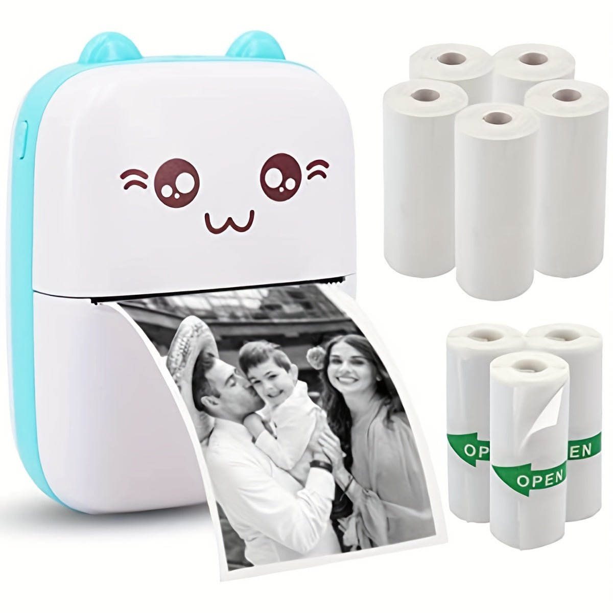 Mini Pocket Printer, Portable Thermal Printer  For Android Or IOS APP,Inkless Printer Gift Friends
