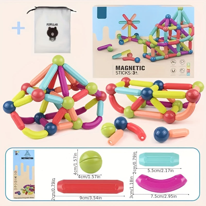 Magnetic Building Blocks: Educational 3D Construction Toys For Kids & Toddlers - The Perfect Gift!
