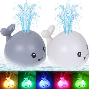 Whale Bath Toy, Light Up Baby Bathtub Toys With Automatic Spray Water And Colorful LED Light,Induction Sprinkler Bathroom
