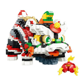 Build Your Own Chinese Lion Dance Ornaments - Creative Series Chinese Style Building Blocks