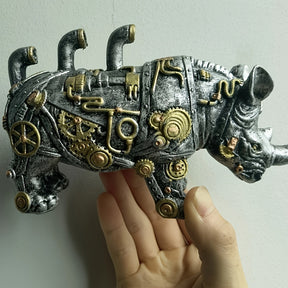 Industrial Gothic Steampunk Daschund Sausage Dog Resin Home Sculpture Ornament