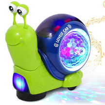 Interactive Musical Light Up Crawling Snail Toy - Early Learning Educational Toy Cykapu