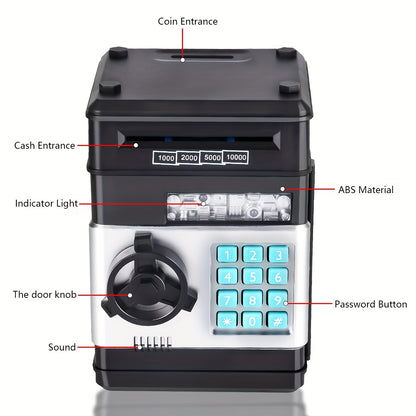 Piggy Bank Cash Coin Can ATM Bank Electronic Coin Money Bank Gift - Cykapu