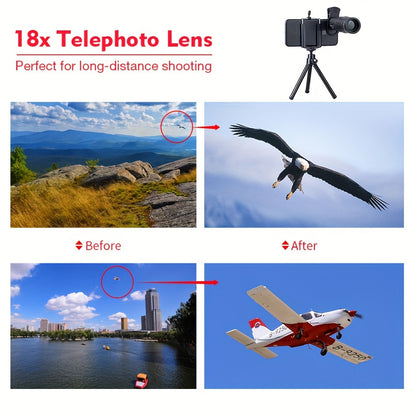 18X Telescope Telephoto Lens With Tripod Monocular Mobile Phone Camera Lens