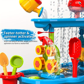 Kids Sand Water Table For Toddlers, 3-Tier Sand And Water Play Table Toys