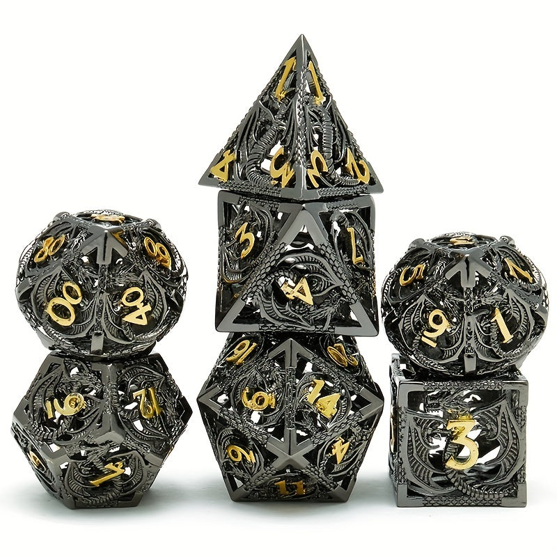 Hollow Polyhedron Dragon Metal Dice
