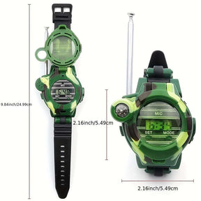2pcs Rechargeable Walkie Talkie Watches For Kids, Two-Way Radio Walky Talky With Flashlight - Cykapu
