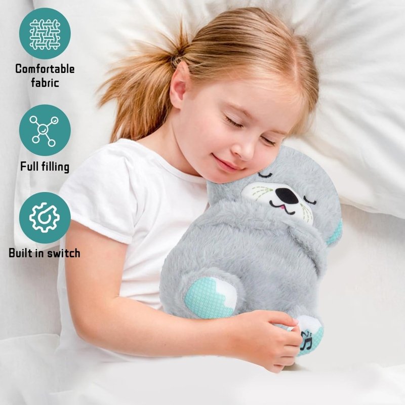 Mush Plushies for Anxiety and Sleep, Breathing Plush, Portable Plush Toy with Music Light, Perfect for Relieving Baby Quiet, Relieving Breathing Gift for Newborns 0+ Months - Cykapu