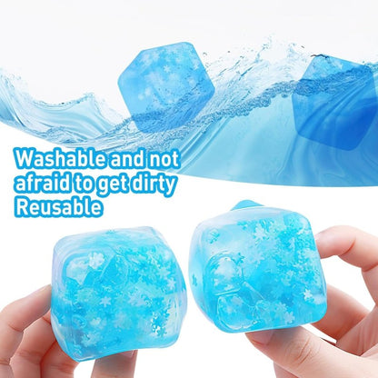 Stress Balls for Kids and Adults, Large Ice Cube Fidget Toys, Fidget Cube Sensory Toys - Cykapu