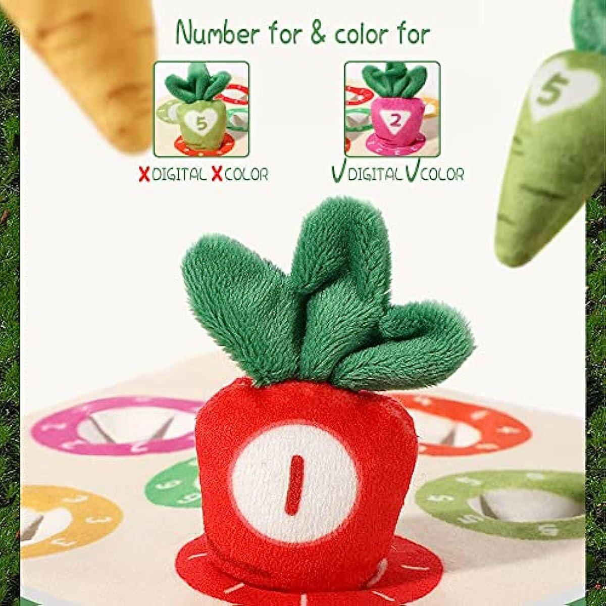 Carrot Pulling Baby Toy,Number Cognitive Pairing in Infant Hand Training - Cykapu