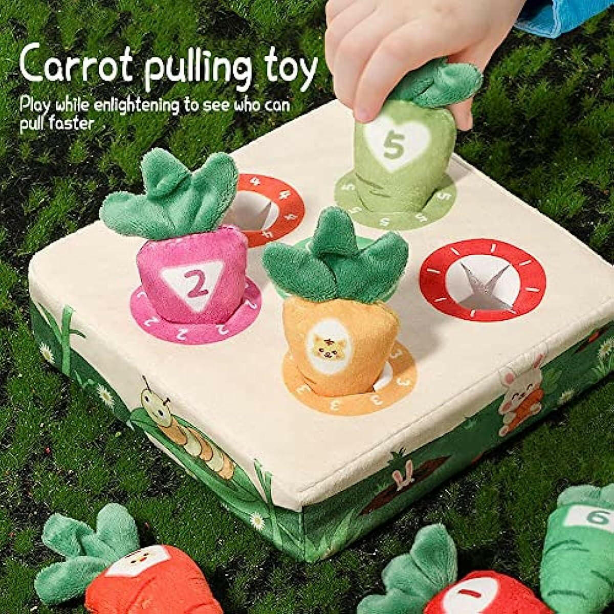 Carrot Pulling Baby Toy,Number Cognitive Pairing in Infant Hand Training - Cykapu